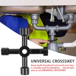4 Directions Universal Cross Key Multi-Functional Electric Control Cabinet Triangle Wrench Key For Gas Train Bleed Radiator