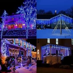 USB Meteor Shower String Lights LED Rain Lamp 30CM8Tubes 50CM8Tubes IP54 Waterproof 8 Modes Patio Garden Wedding Festival Decor
