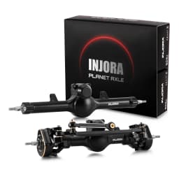 INJORA +4mm Planet Axles with Double Joint Shafts & Brass Steering Knuckles for 1/24 Axial SCX24