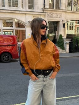 Elegant Contrast Jacket Women Loose Full Sleeve Stand Collar Button Jackets Female 2026 Fashion Autumn Outwear Lady