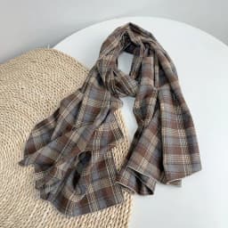 2025 British Style 100% Cotton Scarf Retro Plaid Women Shawls And Wraps Lady Travel High Quality Large Vintage Scarves 75x180cm