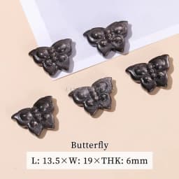 1 Pc Natural Stone Gold Silver Obsidian Carved Bead Cat Paw Pixiu Animals Cute Bead With Hole For Jewelry Making Diy Necklace
