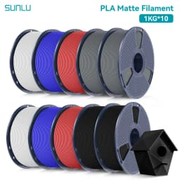 SUNLU PLA Matte 10KG1.75mm ±0.03mm 1KG/2.2LBS 3D Printer Filament PLA High Transparency Fast 2-7 Days Delivery RoHS Reach