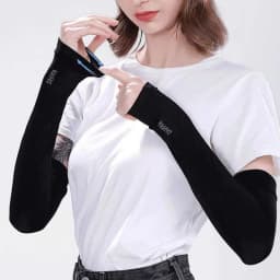 Long Gloves Sun UV Protection Hand Protector Cover Arm Sleeves Summer Ice Silk Sunscreen Outdoor Arm Warmer Half Finger Sleeves