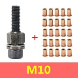 Manual Rivet Nut Tool with 50Pcs Rivnuts, M3 M4 M5 M6 M8 M10 Hand Threaded Insert Gun Kit for Aluminum Steel Metal Repair