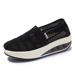 Women's Mesh Breathable Loafers Solid Color Slip On Summer Platform Sneakers Women Walking Casual Shoes Zapatos Mujer WSH5094