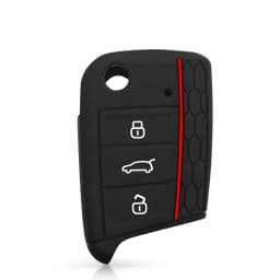 KEEYOU Car-styling Silicone Car Key Cover Case For Volkswagen VW Golf 7 mk7 Skoda Octavia A7 for SEAT Leon Ibiza Fob 3 Buttons