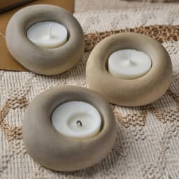 Round Bubble Candle Holder Silicone Mold DIY Irregular Tealight Candlestick Ornaments Making Plaster Concrete Resin Craft Molds