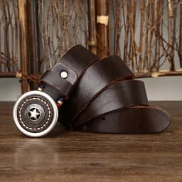 3.8CM Genuine Leather Belts for Men Thickened Head Layer Pure Cowhide Smooth Buckle High Quality Jeans Cowboy Male Belt Luxury