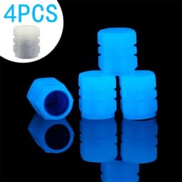 4Pcs Luminous Valve Caps Fluorescent Night Glowing Car Motorcycle Bicycle Wheel Styling Tyre Hub Universal Cap Decor Five styles