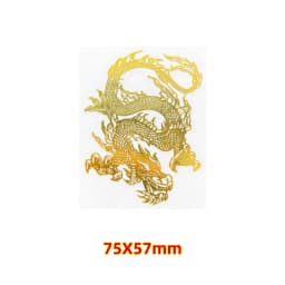 Creative dragon Phoenix metal transfer sticker Gold and silver tiger knife dragon pattern personality DIY decorative stickers