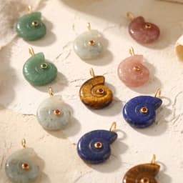 2pcs Charms Ocean Conch/ Sea Snail Multicolor Stone Brass 18K Gold Plated Pendants DIY Necklace Earrings Jewelry Making26mmx21mm