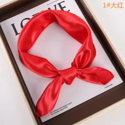Solid-color Square Scarf single-color Imitation Silk Small Square Plain Glossy Satin Color Tween Performance Silk Scarf SJ19