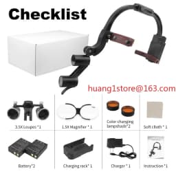 Color 2.5X Light Emitting Diode Headlights Binocular magnifying glass 5w Headlights Laboratory Equipment