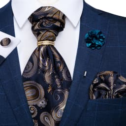Fashion Ascot Tie for Men Solid Pink Cravat Necktie Ring Brooch Set for Wedding Party Man Suit Accessories Male Scarf Gift