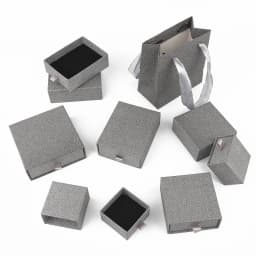 1PCS Shiny Silver Color Kraft Paper Gift Packing Box Ring Earring Necklace Bracelet Storage Box Wedding Party Drawer Display