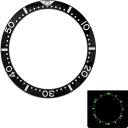 38x31.5mm C3 Green Luminous Ceramic Bezel Insert Fit for SKX007 SKX009 Watch Case NH35 NH36 Men Case Replace Parts Ring