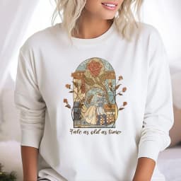 Vintage Tale As Old As Time Sweatshirt Retro Beauty Shirt Aesthetic Princess Pullover Streetwear Unisex Long Sleeves Sweatshirts