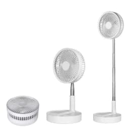 Telescopic Desk Fan Usb Rechargeable Portable Foldable Telescopic Fan 4 Speeds Super Quiet Electric Cooling Fan Home Camping Fan