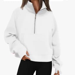 New Spring Autumn Stand Collar Solid Color Sweatshirt Long Sleeve Tops Loose Half Zip Pullover Women's Daily Casual Sweatshirt