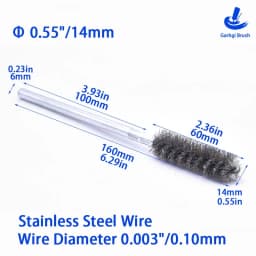 DIY Drill Brushes 50 X 150mm Stainless Steel Wire Tube Brush for Inner Diameter Deburring Polishing Cleaning Rust Removing