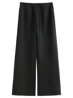 DUSHU 2025 Winter Women's High Waist Drawstring Fleece Lined Loose Fit Casual Pants with Soft Fabric for Comfortable Daily Wear