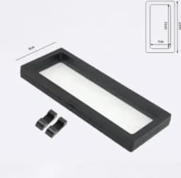 1 Set Suspended Floating Display Case Black White Plastic 3D Earring Coins Gems Ring Jewelry Exhibition Stand Holder Box