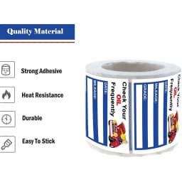 150 Pcs Oil Change Auto Maintenance Service Due Reminder Stickers Labels in Roll