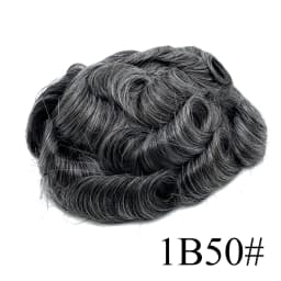 Super Breathable French Lace Hair System All Bleached Knotted Hair Prosthesis for Men All French Lace Human Hair Toupee