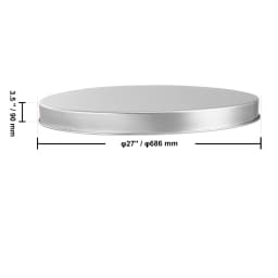 SucceBuy Fire Pit Cover Lid27inch Portable Firepit Spark Screen Stainless Steel Steel Metal Cover Camping Stove Accessory