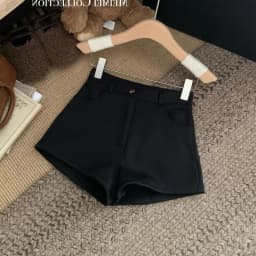 Khaki Elastic Casual Shorts Women's Spring Summer New Style Hot Girl High Waist Slimming Leg Lengthening A-Line Shorts