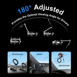 Magnetic Car Phone Holder Stand For Magsafe 360° Adjustable Vacuum Car Phone Mount for Car/Desk/Bathroom/Universal Use