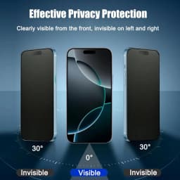 NNBILI 3pcs Full Cover Matte Privacy Screen Protector For iPhone 18 17 16 15 14 13 12 11 Pro Max Plus Mini XS Anti-Peeping Glass