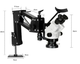 Adjustable Continuous Zoom Stereo Microscope 7X-45X Bench Bracket for Laboratory Jewelry Mobile Phone Repair And Setting Stone