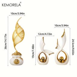 KEMORELA 1/2PCS Home Decoration Luxury Statues Simple Style Holiday Decorations TV Cabinet Wine Cabinet Office Desk Accessories