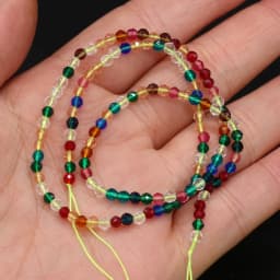 125 Pieces Spinel Bead Crystal Beads Loose Exquisite appearance DIY Jewelry Making Bracelet Necklace Accessories 3mm Length 38cm