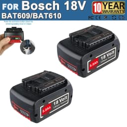 1/2/4Pcs BAT609 18V 5.0Ah Li-on Battery Replacement for Bosch 18V BAT610G BAT618G BAT619 BAT621 Cordless Power Tool Battery Pin