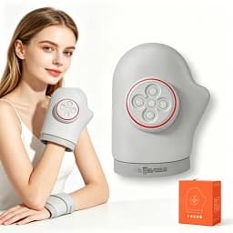 Electric Hand Massager Glove with Heat & Compression, 2000mAh Cordless, Full Hand Massage for Stiff Hands, Palm & Finger Care