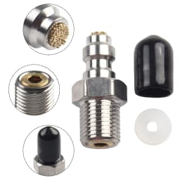 8mm Quick Connect Check Valve Assembly with Filter for High Pressure Pump Refill M10x1 Stainless Steel Fitting
