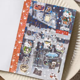 30 Sheets Kawaii M5 Sticker Book, Cute Cartoon Stickers for Planner Journal Phone Case Notebook Dairy Card Decoration, Mr. Paper