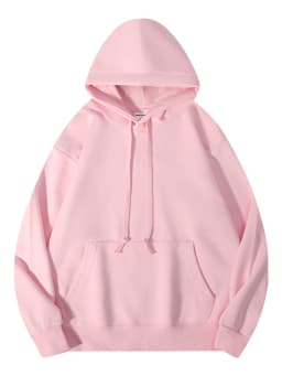 Solid Oversize Hoodies For Women Pocket Casual Loose Hooded Sweatshirt Woman Autumn Cotton Terry Hoodies Women Oversize Pullover