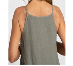 Women Cotton linen Side Split Long Slip Dress Summer Lady Strapless Solid Color Holiday Party Dresses