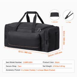 SucceBuy Telescope Case 22in Shock-Absorb Telescope Storage Bag w/ Fixed Buckles Multi-Pocket & Detachable Divider for Telescope