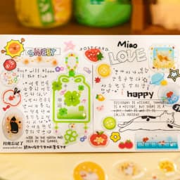 Laser Silver Resin Drop Sticker Sheet Planner Decor Sticker Journal Collage Card Frame Phone Case Mug Card Holder, Mr. Paper