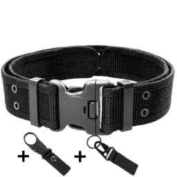 Men's Tactical Outer Belt Made of Nylon Material, with a Metal Fixing and Adjuster Buckle, Suitable for Outdoor Sports