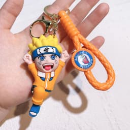 Cartoon PVC Naruto Anime Peripheral Keychain Naruto Silicone Figure Car Key Chain Christmas, Halloween Gift