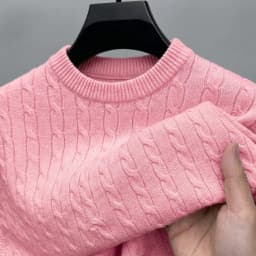 Men's Long Sleeve Cable Knit Sweater Crewneck Pullover Casual Warm Autumn Sweatshirts Knitwear Jumpers Tshirt for Men Streetwear