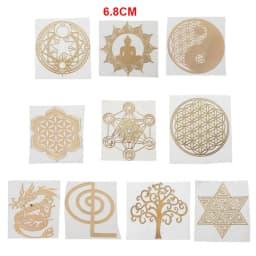 7 Chakra Copper Energy Tower Orgonite Stickers Flower Life Tree Pyramid Epoxy Resin Fillings Material Jewelry Making DIY Crafts