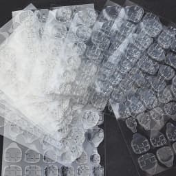 288pcs (12 Sheets) Double Side Glue Nail Sticker for Press on Nail Adhesive Tabs Waterproof Breathable Glue Tabs Transparent