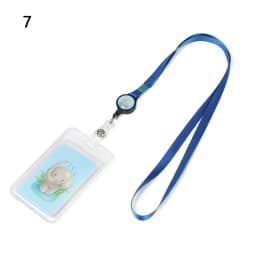 1Pc Cartoon Cat Card Holder Candy Color ID Card Sleeve Retractable Reel Lanyard Identity Credit Cover Case Bank Bus Card Case